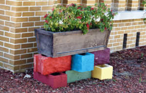 ideias de jardim com blocos de concreto
