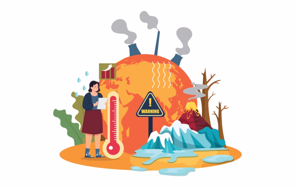 Representação gráfica do progresso no combate às mudanças climáticas em 2024